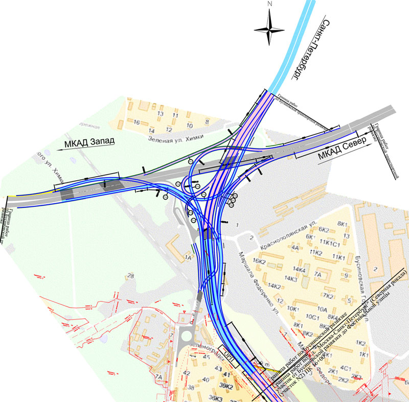 Новая развязка в химках от меги схема